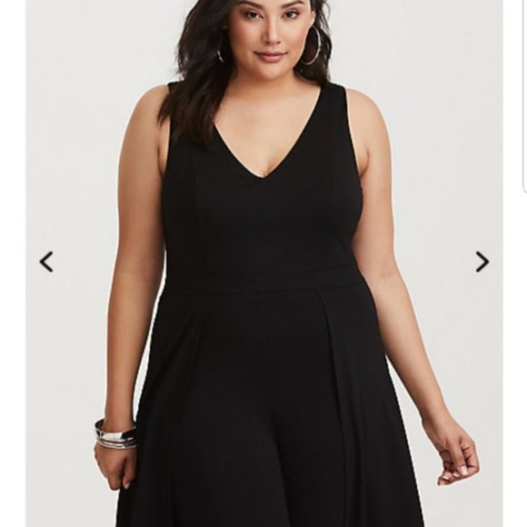 torrid | Dresses | Torrid Special Occasion Black Ponte Maxi Jumpsuit | Poshmark